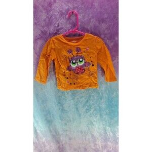 18 Months Owl Orange Halloween Glitter Pumpkin Hearts Bats Cute Shirt